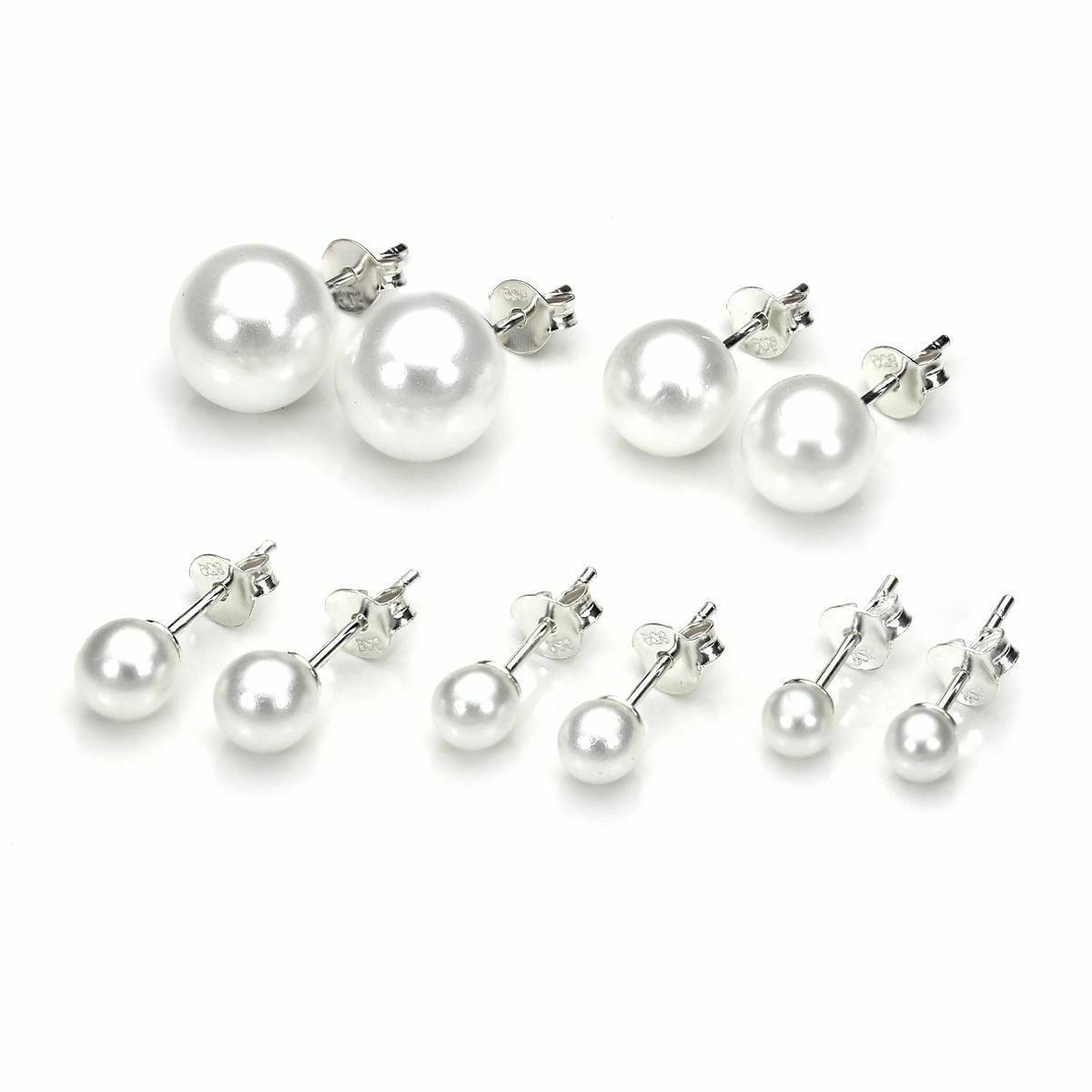 eleganti orecchini donna di perle in argento