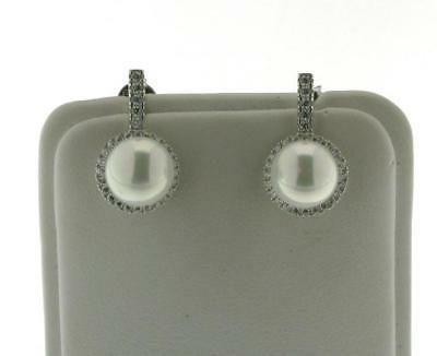 eleganti orecchini in argento 925 rodiato perle