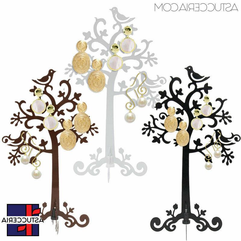 espositore display albero metallo porta orecchini gioielli