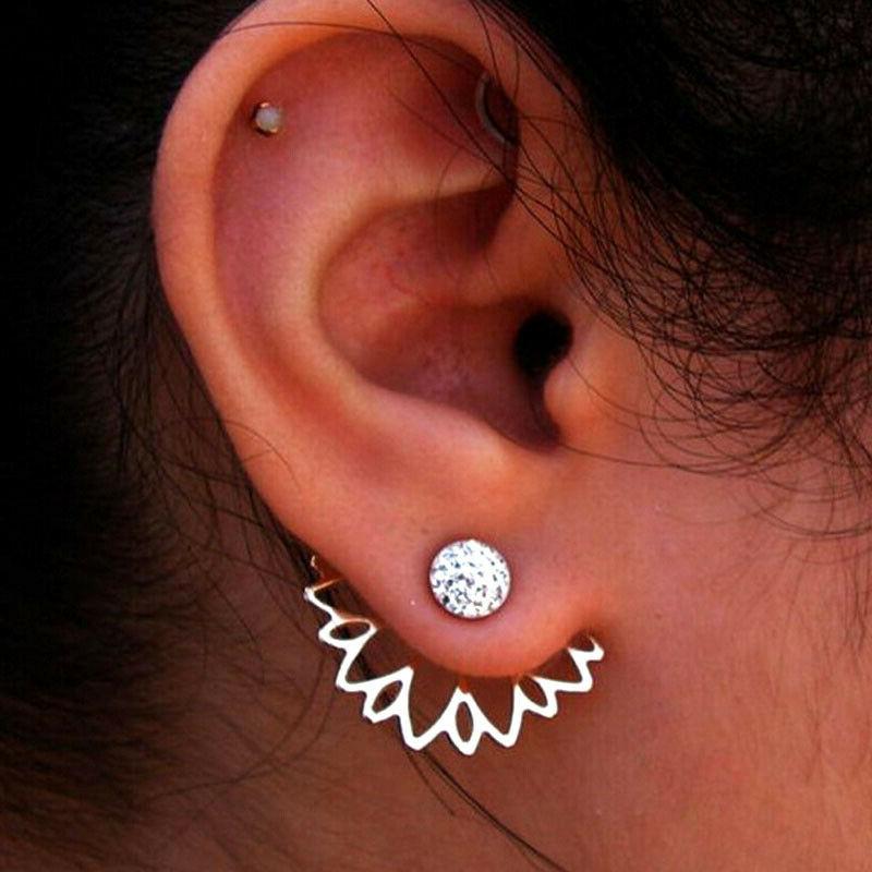 fashion women s simple flower stud earrings