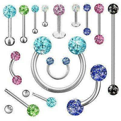 ferido multi cristallo per orecchini setto labret