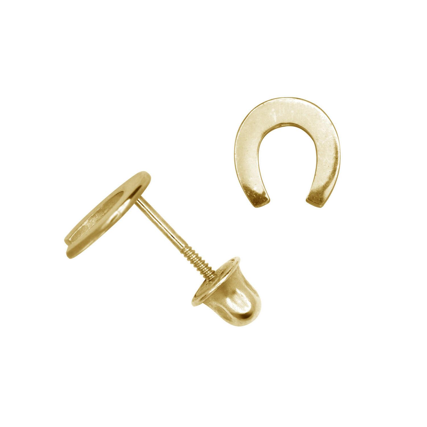 ferro di cavallo orecchini a lobo vite