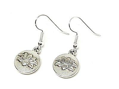 fiore di loto orecchini buddista ispirato yoga