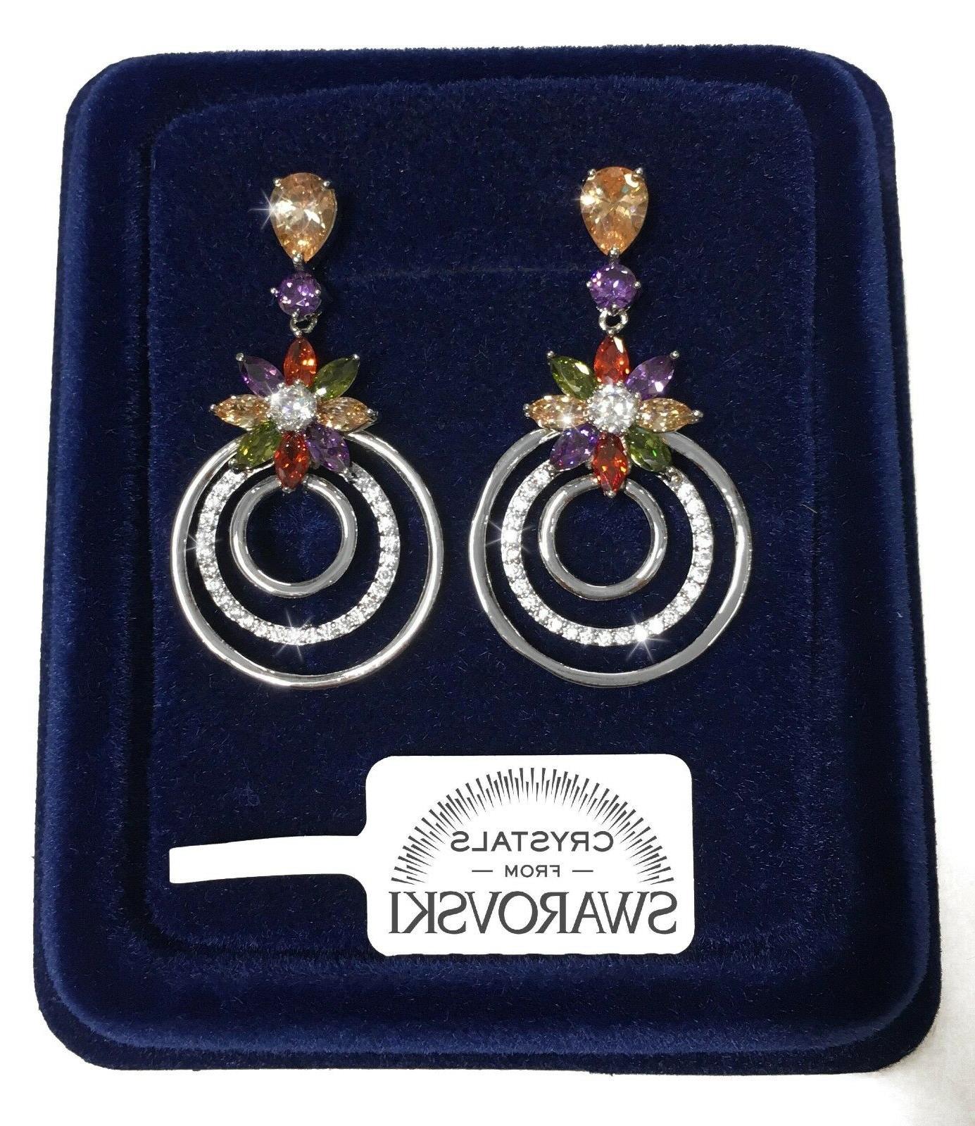 fiori cerchi orecchini donna pl oro bianco