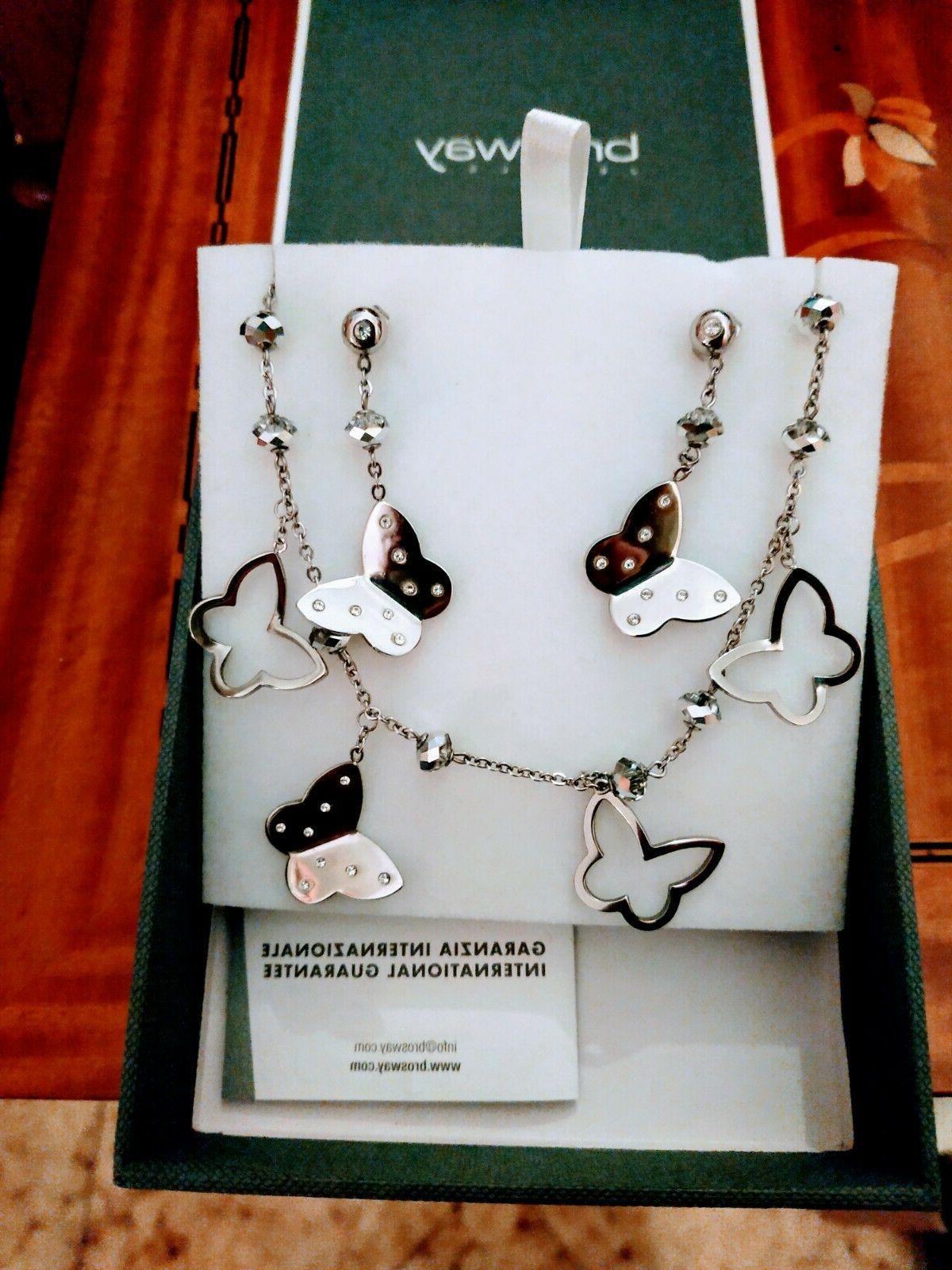 gioielli collana orecchini linea lady con farfalle