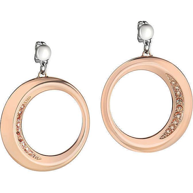 gioielli orecchini a cerchio col rose