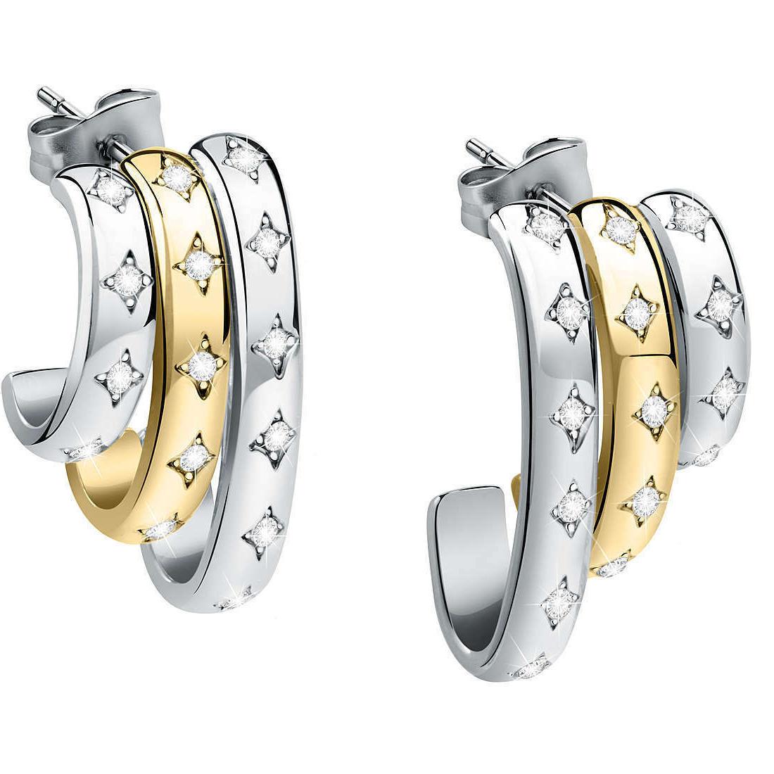 gioielli orecchini collezione cerchio acc bicolore sw