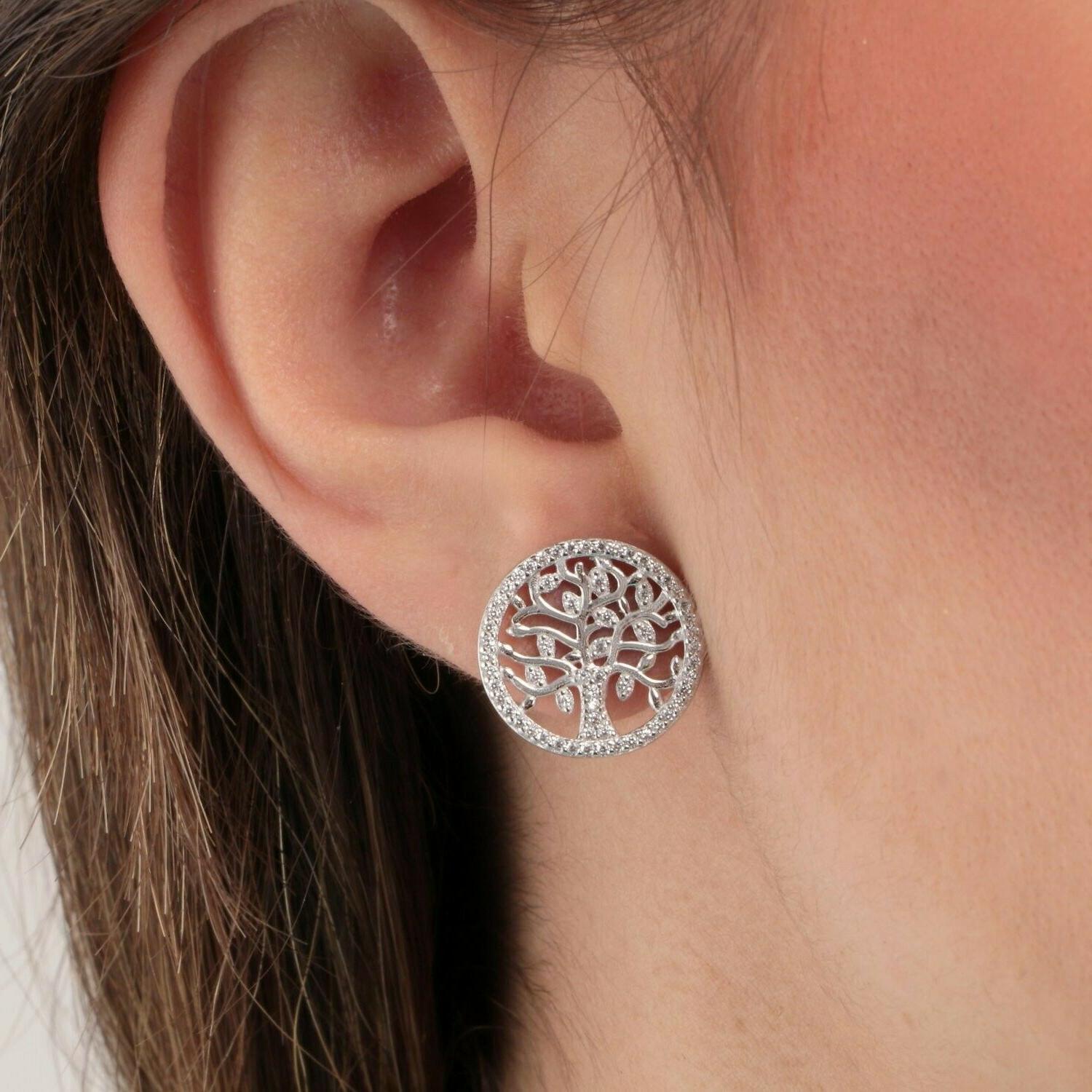 gioielli orecchini di argento 925 serie albero