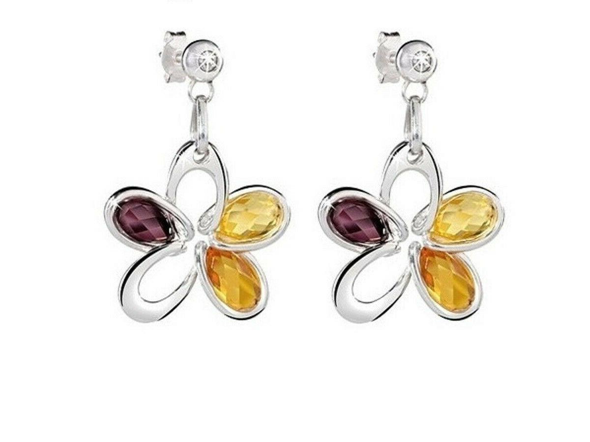 gioielli orecchini in acciaio a fiore e