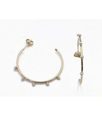 gioielli style orecchini cerchio con perline in