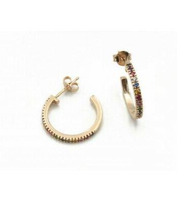 gioielli style orecchini rainbow con zirconi multicolore