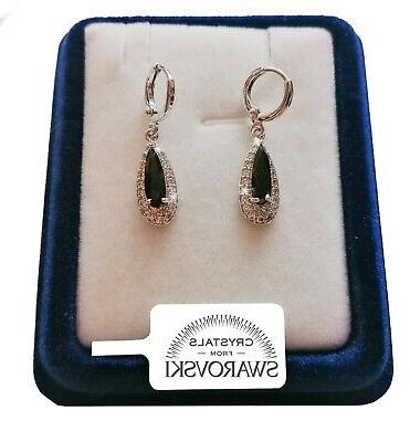 goccia lunga orecchini pl oro bianco nero