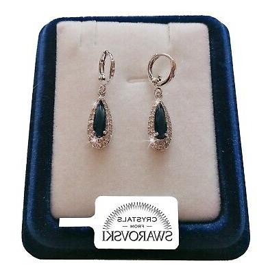 goccia lunga orecchini pl oro blu 18k
