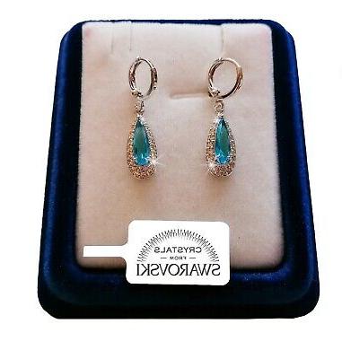 goccia lunga orecchini pl oro blu mare