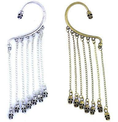 goth punk doppio lato pendenti teschio polsino