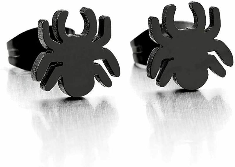 gothic punk rock nero ragno orecchini da