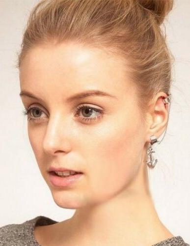 gotico punk rock orecchino catenina ancora avvolgente