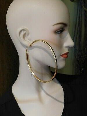 grande 4 oro cerchio orecchini a bottone