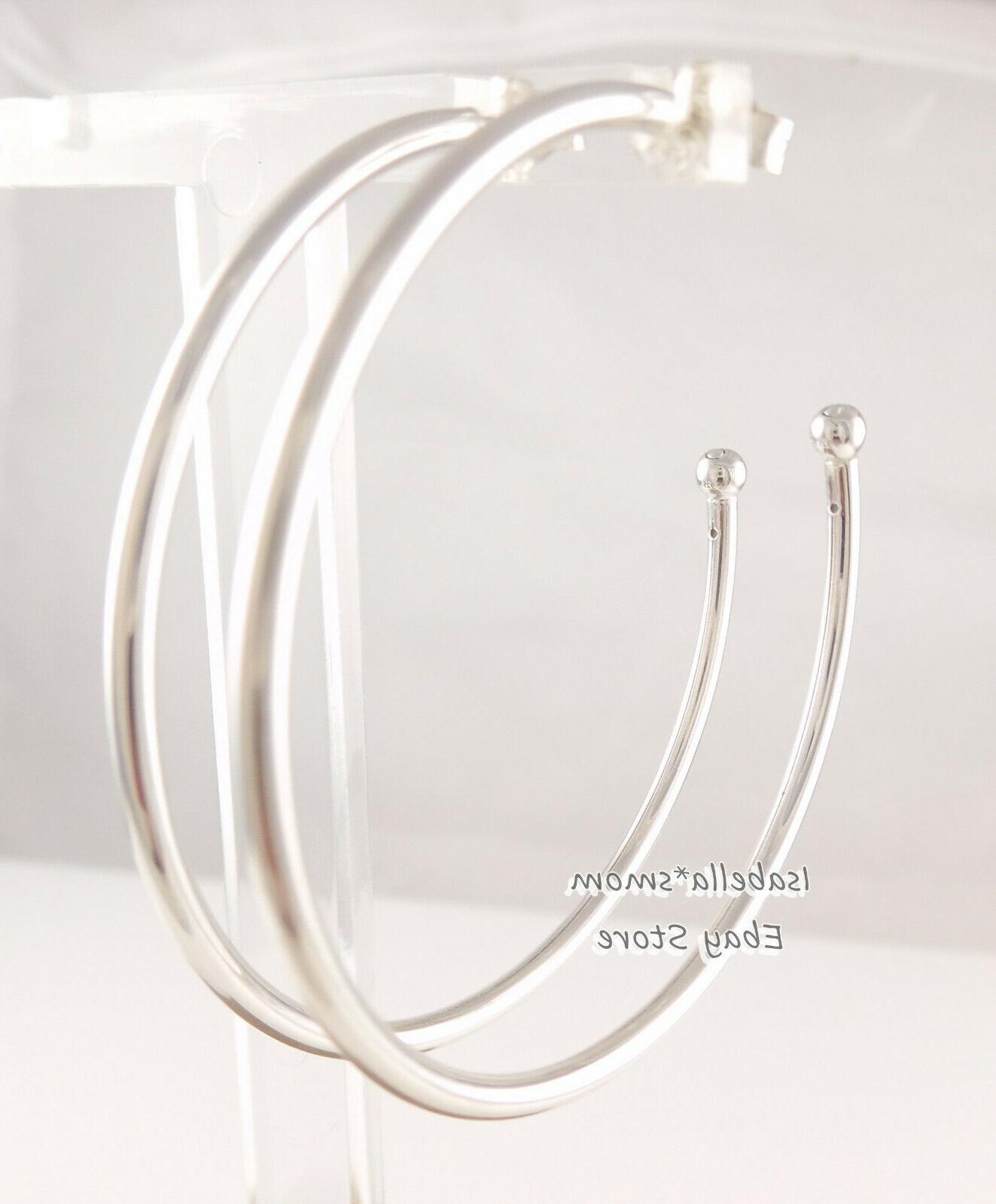 grande cerchi di versatility autentico orecchini argento