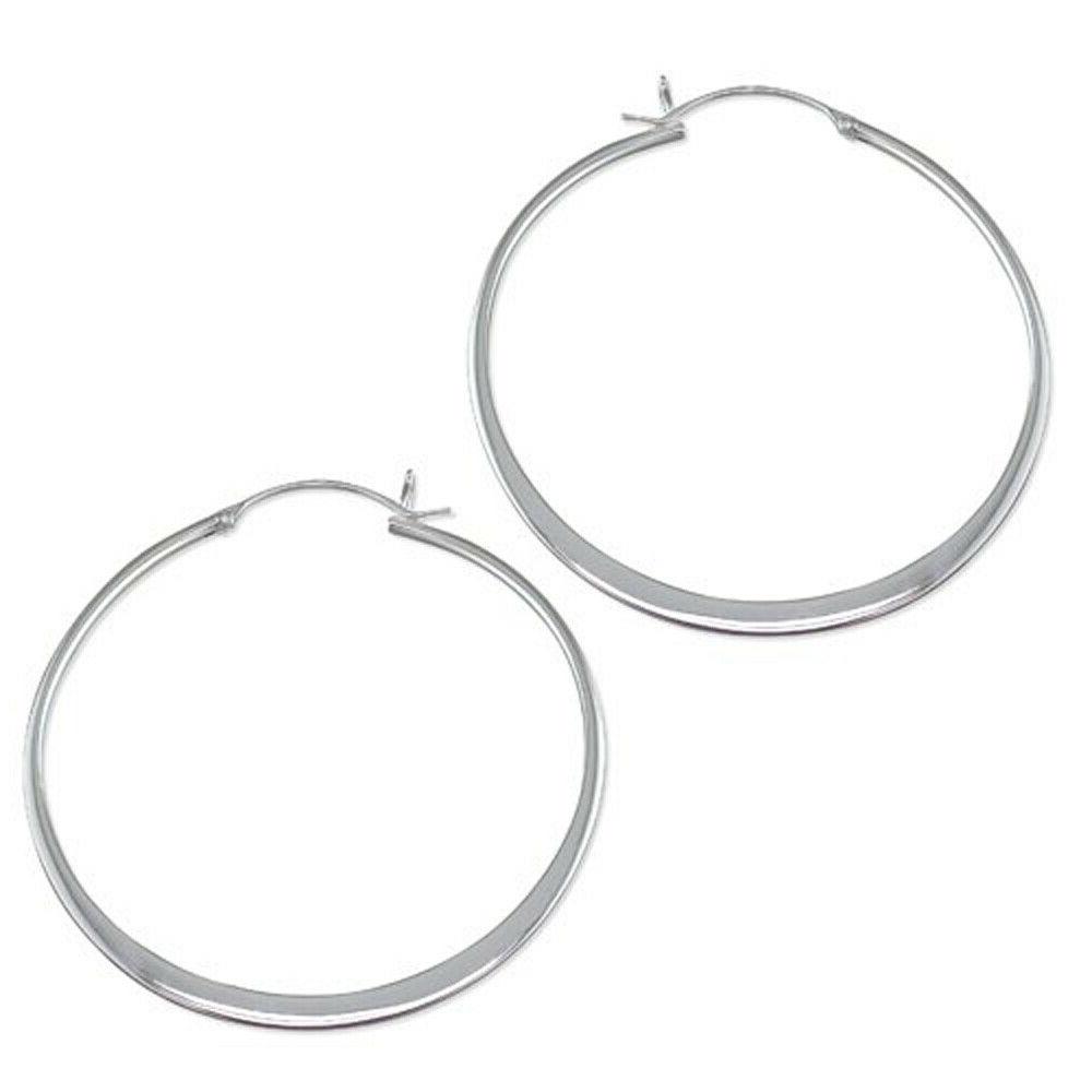 grande orecchini a cerchio argento sterling stile
