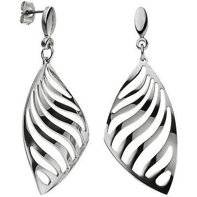 grande orecchini pendenti in acciaio inox a