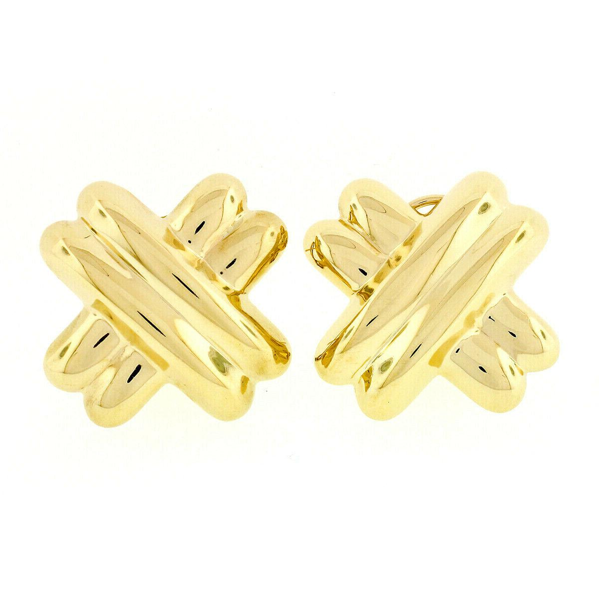 grande solido 14k oro giallo gonfio