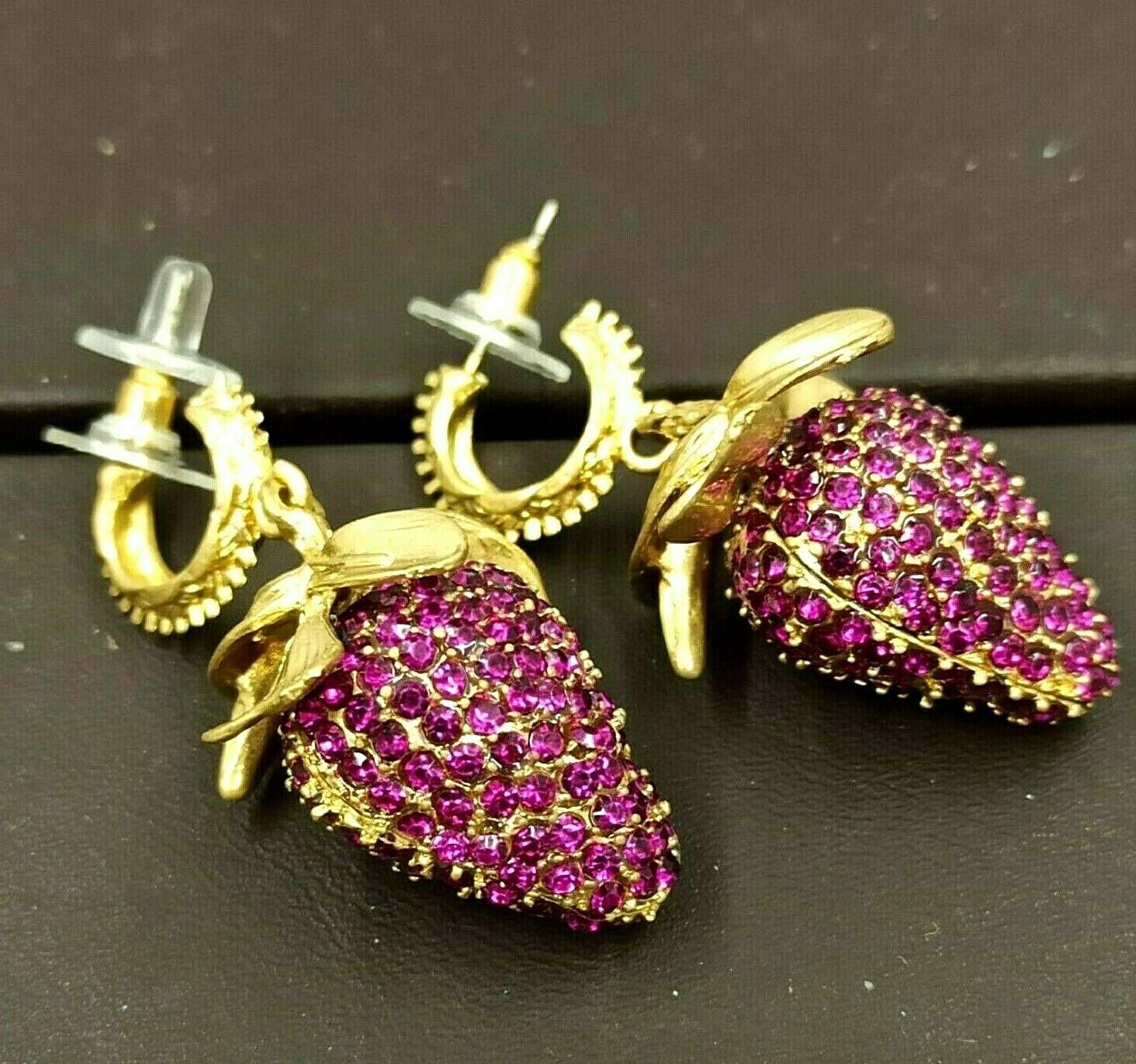 grandi orecchini di design cristalli porpora a