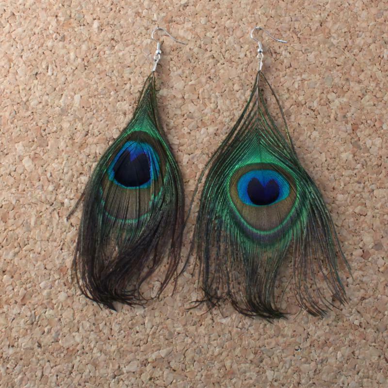 grandi orecchini di piume orecchini di piume