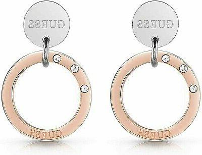 guess orecchini donna pendenti a cerchio gioielli