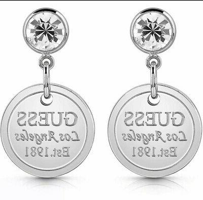 guess orecchini per donna in acciaio pendenti