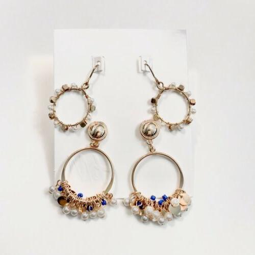 h and m orecchini cerchio pendenti charms