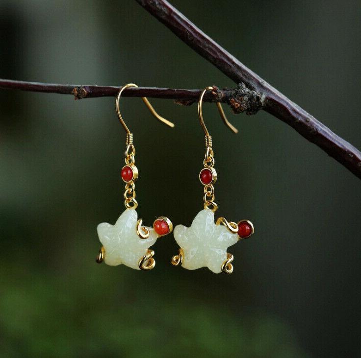 i01 orecchini argento 925 placcato oro stella