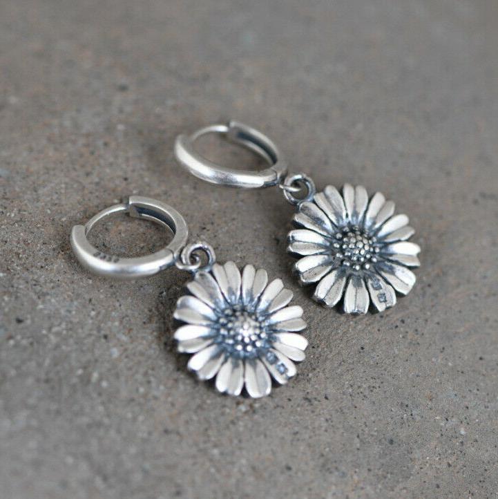 i05 orecchini girasole argento sterling 925