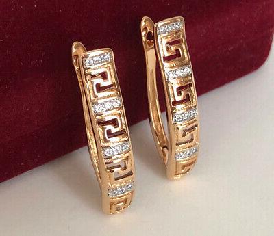 infinito orecchini a cerchio con swarovski zirconia