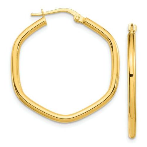 italiano 14k oro giallo 2mm x 28mm