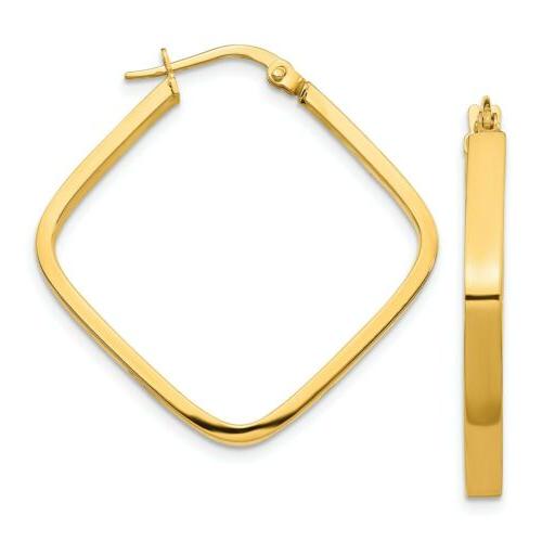 italiano 14k oro giallo 2mm x 30mm