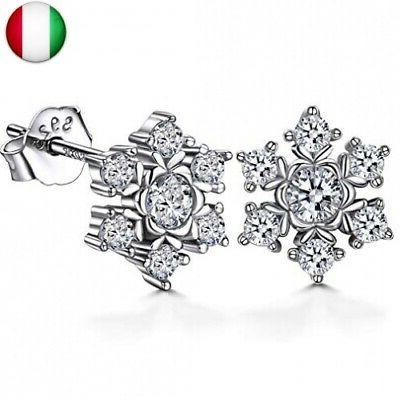 j shine 925 argento sterling orecchini donna