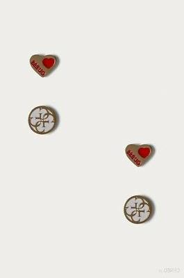 jewellery toc red heart white 4g ear