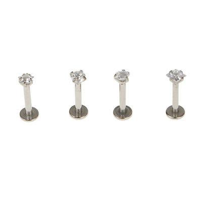 kit 4 316l acciaio piercing orecchino per
