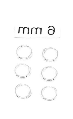 kit 6 pezzi orecchini cerchio argento 925