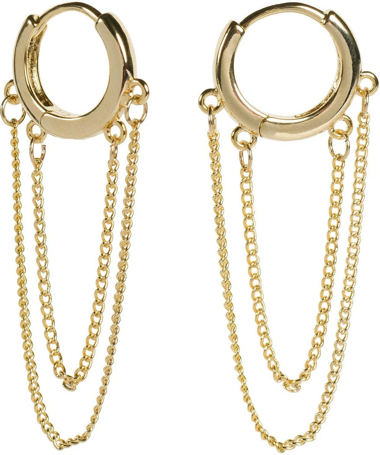 ladies creoles orecchini set con 2 catene