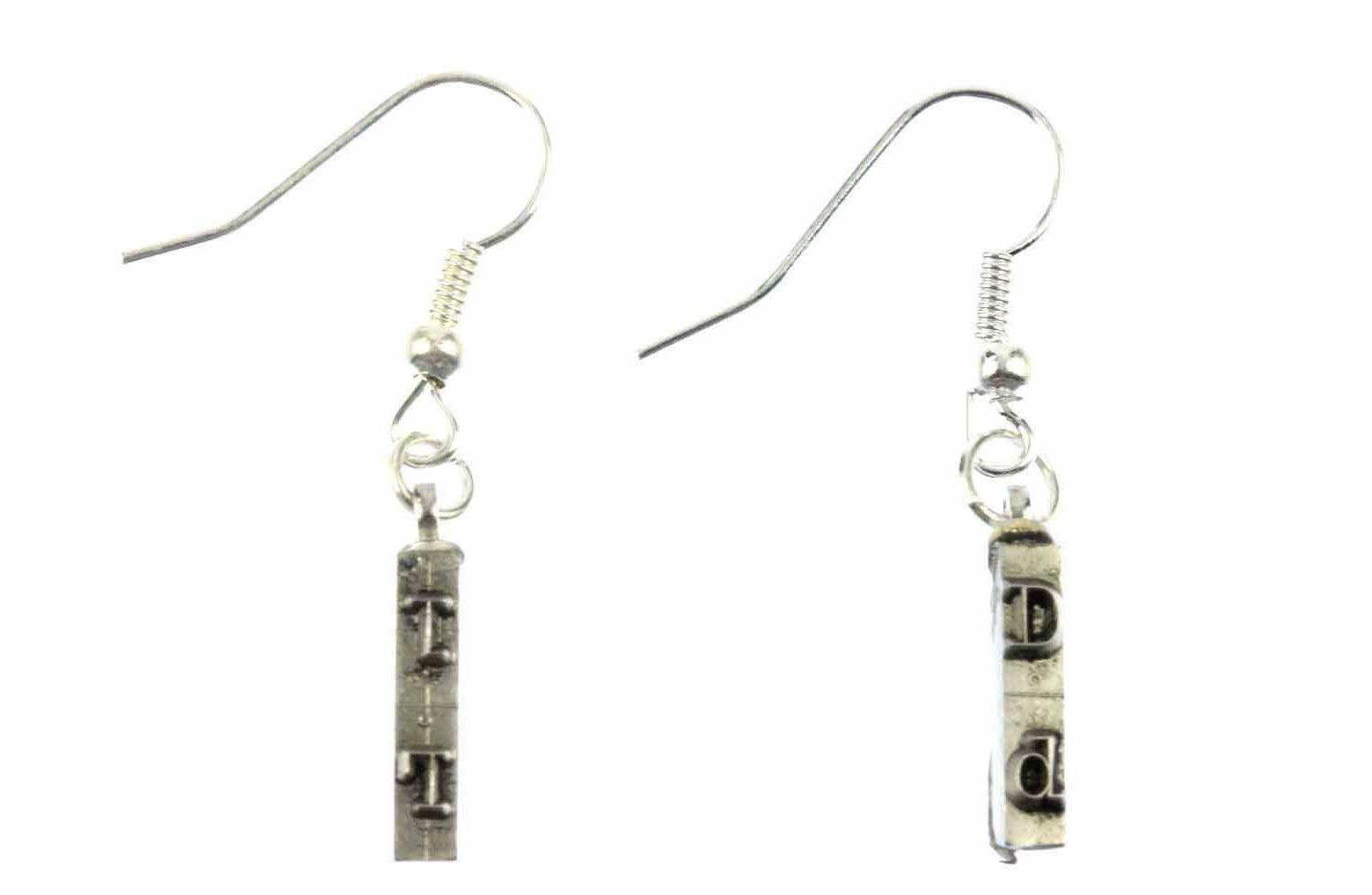 lettere typenhebel orecchini da scrivere iniziali l