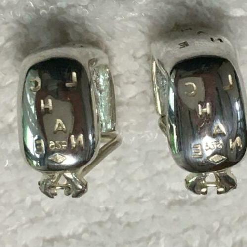 logo argento 925 clip on orecchino se