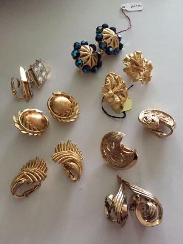 lot vintage clips earrings orecchini vintage lotto