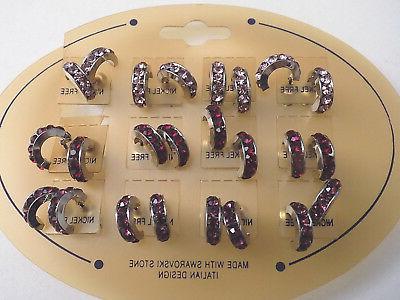 lotto 12 paia di orecchini anelline nickel