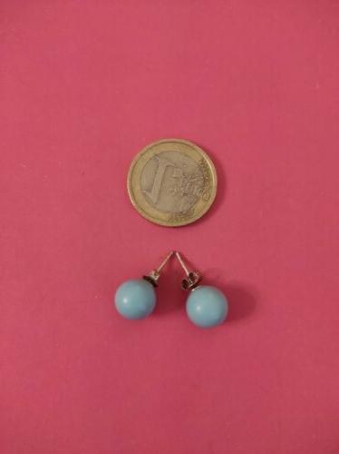 lotto 2 paia di orecchini turchese e