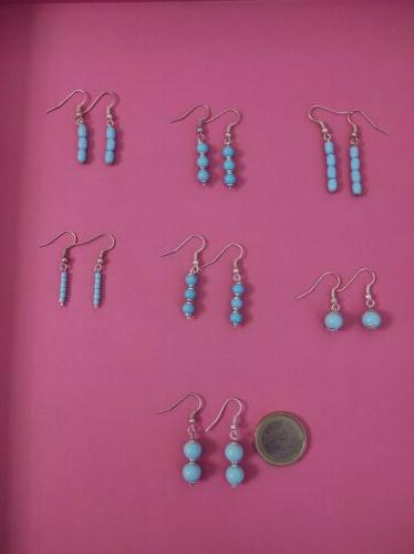 lotto 7 paia di orecchini pendenti in