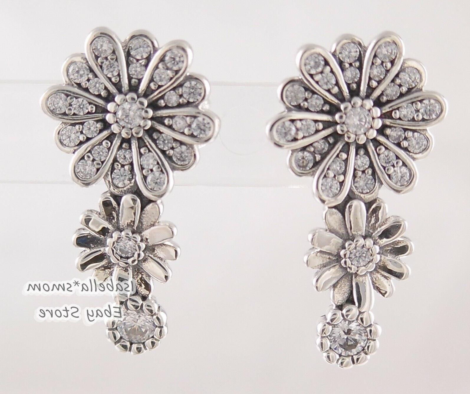 luccicante margherita trio autentico orecchini a lobo