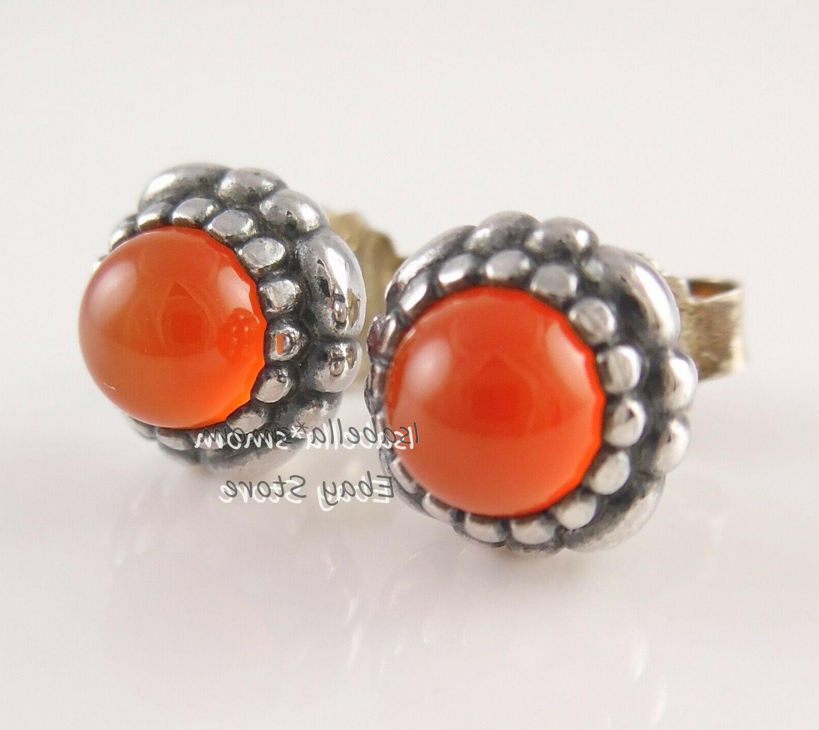 luglio compleanno bloom originale arancione corniola orecchi