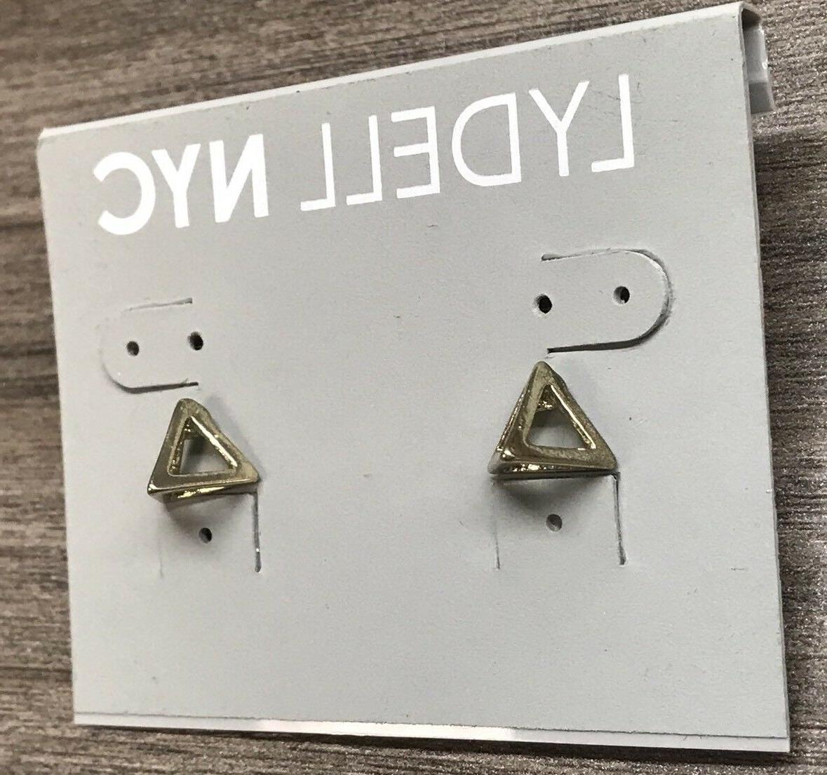 lydell orecchini piramide triangolo 3d color oro